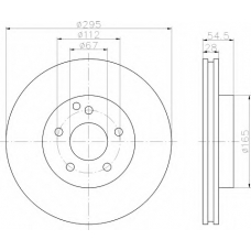 8DD 355 108-781 HELLA Тормозной диск