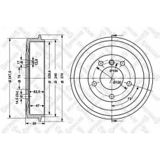 6025-1505-SX STELLOX Тормозной барабан