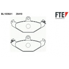 BL1836A1 FTE Комплект тормозных колодок, дисковый тормоз