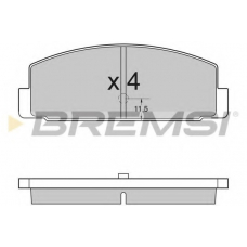 BP2954 BREMSI Комплект тормозных колодок, дисковый тормоз