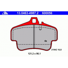 13.0463-4987.2 ATE Комплект тормозных колодок, дисковый тормоз