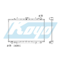 PA020536 KOYO P-tank corrugate-fin ass'y