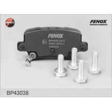 BP43038 FENOX Комплект тормозных колодок, дисковый тормоз