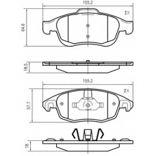 K637500 Vema Комплект тормозных колодок, дисковый тормоз