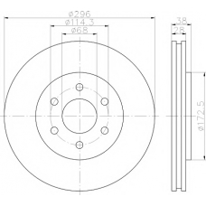 8DD 355 119-171 HELLA PAGID Тормозной диск