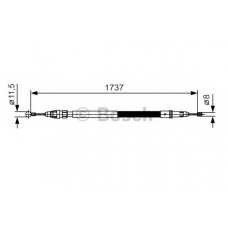 1 987 482 008 BOSCH Трос, стояночная тормозная система