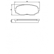 0 986 424 303 BOSCH Комплект тормозных колодок, дисковый тормоз