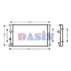 181750N AKS DASIS Радиатор, охлаждение двигателя