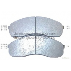 1080-0130O ASHUKI Комплект тормозных колодок, дисковый тормоз
