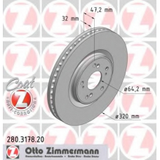 280.3178.20 ZIMMERMANN Тормозной диск