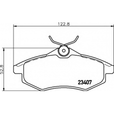 8DB 355 010-161 HELLA Комплект тормозных колодок, дисковый тормоз