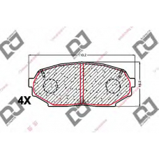 BP1668 DJ PARTS Комплект тормозных колодок, дисковый тормоз