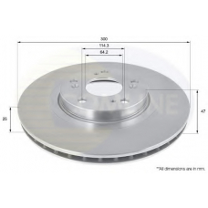 ADC0541V COMLINE Тормозной диск
