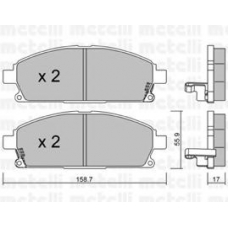 22-0406-1 METELLI Комплект тормозных колодок, дисковый тормоз