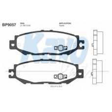 BP-9057 KAVO PARTS Комплект тормозных колодок, дисковый тормоз
