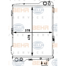 8MK 376 711-284 HELLA Радиатор, охлаждение двигателя