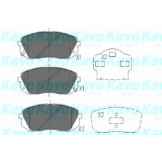 KBP-4018 KAVO PARTS Комплект тормозных колодок, дисковый тормоз