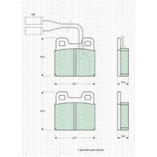 8110 12008 TRIDON Brake pads - rear