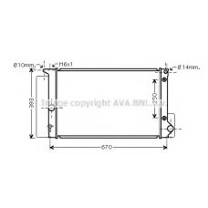 TO2474 AVA Радиатор, охлаждение двигателя