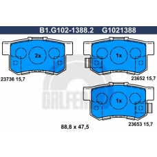 B1.G102-1388.2 GALFER Комплект тормозных колодок, дисковый тормоз
