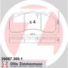 29087.300.1 ZIMMERMANN Комплект тормозных колодок, дисковый тормоз