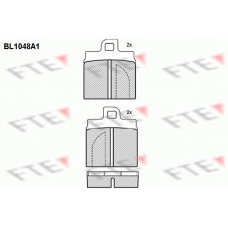 BL1048A1 FTE Комплект тормозных колодок, дисковый тормоз