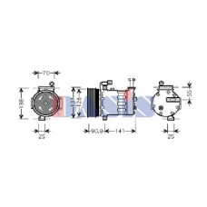 850512N AKS DASIS Компрессор, кондиционер