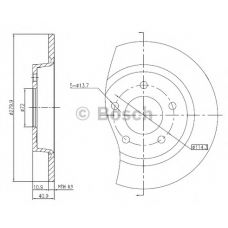 0 986 BB4 317 BOSCH Тормозной диск