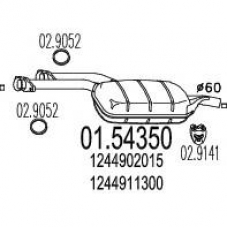 01.54350 MTS Средний глушитель выхлопных газов