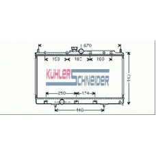 0500821 KUHLER SCHNEIDER Радиатор, охлаждение двигател