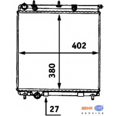 8MK 376 718-641 HELLA Радиатор, охлаждение двигателя