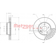 6110121 METZGER Тормозной диск