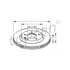 407 771 TOPRAN Тормозной диск