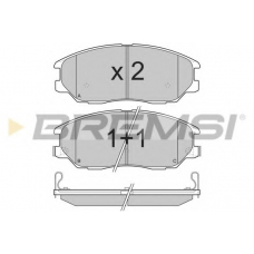 BP3281 BREMSI Комплект тормозных колодок, дисковый тормоз