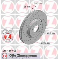 610.3702.52 ZIMMERMANN Тормозной диск