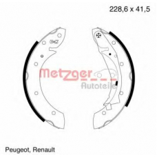 MG 634 METZGER Комплект тормозных колодок