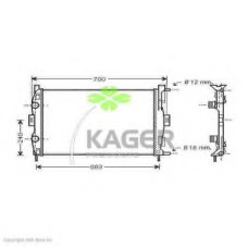 31-0980 KAGER Радиатор, охлаждение двигателя