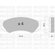 22-0179-0 METELLI Комплект тормозных колодок, дисковый тормоз