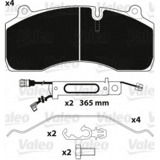 882259 VALEO Комплект тормозных колодок, дисковый тормоз