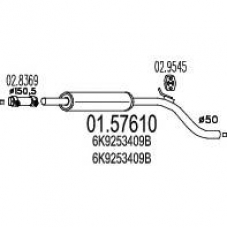 01.57610 MTS Средний глушитель выхлопных газов