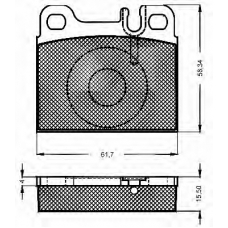 10487 BSF Комплект тормозных колодок, дисковый тормоз