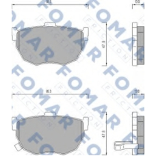 FO 451681 FOMAR ROULUNDS Комплект тормозных колодок, дисковый тормоз