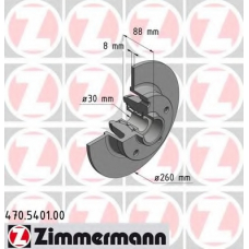470.5401.00 ZIMMERMANN Тормозной диск