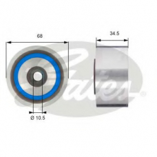 T42203 GATES Паразитный / ведущий ролик, зубчатый ремень