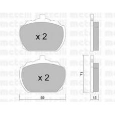 22-0678-0 METELLI Комплект тормозных колодок, дисковый тормоз