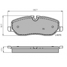NP2605 NATIONAL Комплект тормозных колодок, дисковый тормоз