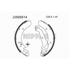 J3500514 NIPPARTS Комплект тормозных колодок