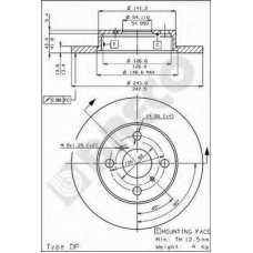 BS 7334 BRECO Тормозной диск