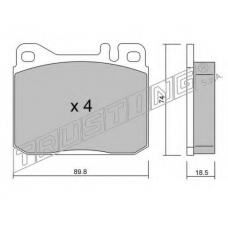 013.2 TRUSTING Комплект тормозных колодок, дисковый тормоз