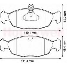 571924B BENDIX Комплект тормозных колодок, дисковый тормоз